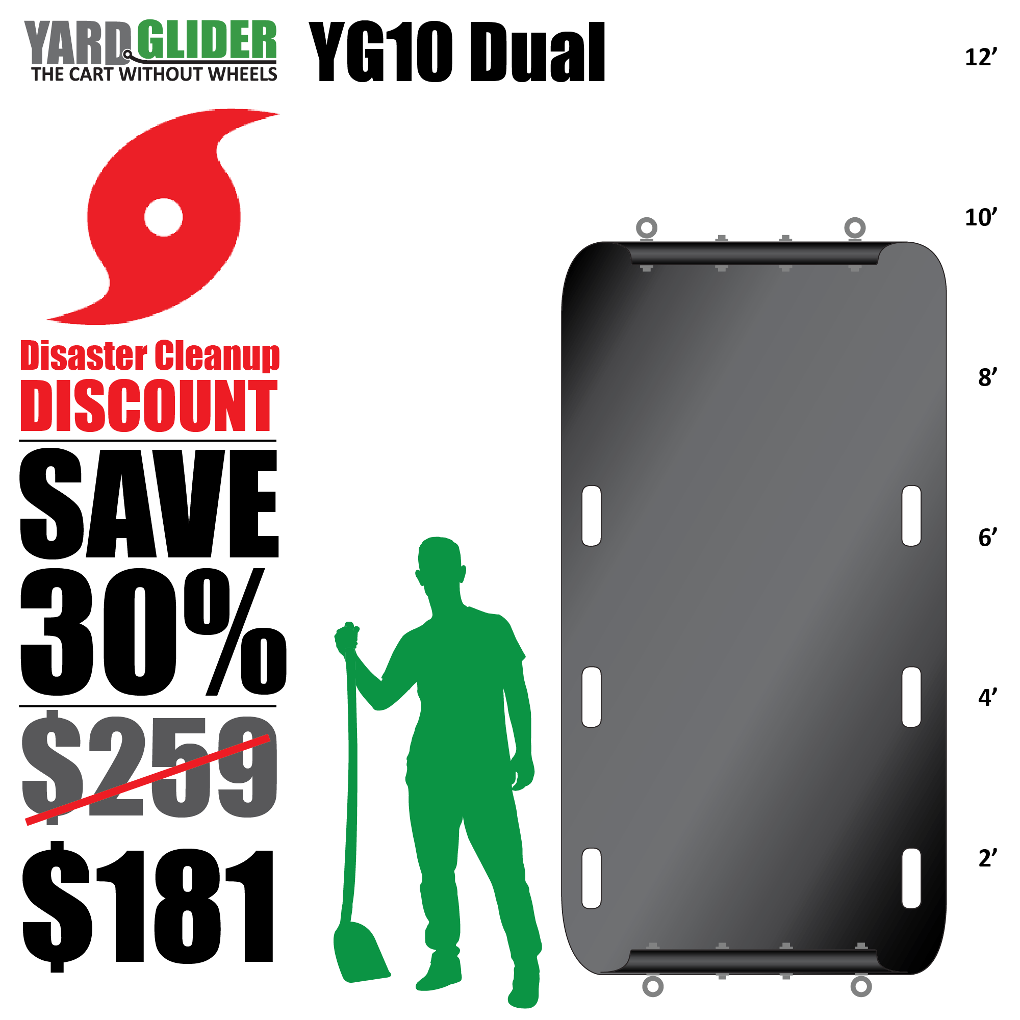 Yard Glider YG10Dual Disaster Cleanup Discount